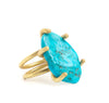 Claws Ring with Turquoise Sleeping Beauty