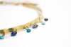 Hammered choker with Apatite, Turquoise, Topaz and Kaynite