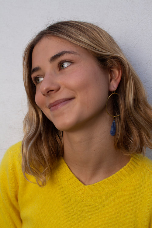 Hoop Earrings with Kaynite