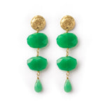 Coin and Chrysoprase Earrings