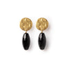 Coin Earring with Black Onyx