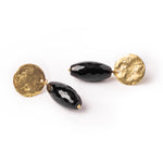 Coin Earring with Black Onyx