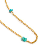 Gold plated chain choker with Turquoise