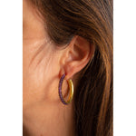 Channel Earrings with Amethyst