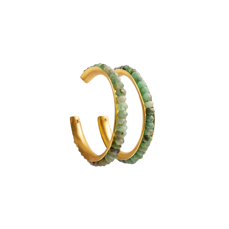 Channel Emerald Earrings