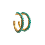 Channel Earrings with Turquoise