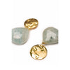 Aquamarine Coin and Drop earrings