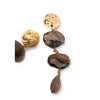 3 Labradorite Coin Earrings