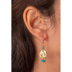 Turquoise Coin Earrings