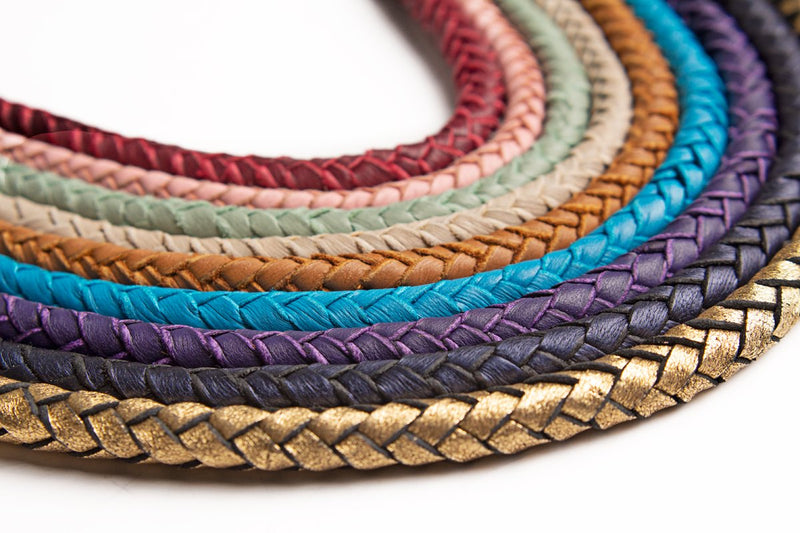 Sand Braided Leather
